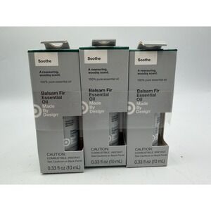Bundle Of 3 Design Essential Oils (30mL Total) Balsam Fir Soothe NEW SEALED